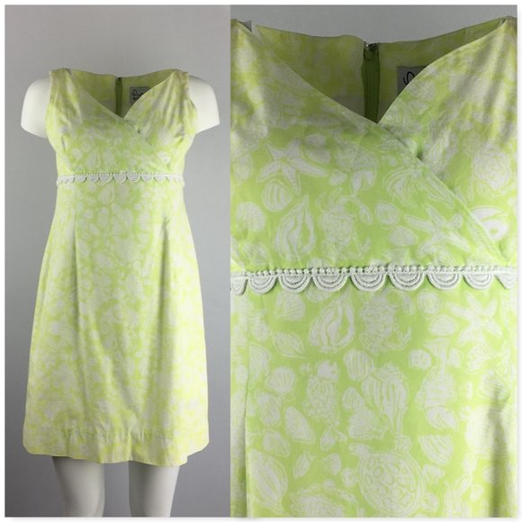 Lilly Pulitzer Dresses & Skirts - Lilly Pulitzer Sea Life sheath dress neon lime 6